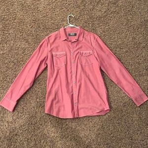 Men’s red BKE button up shirt